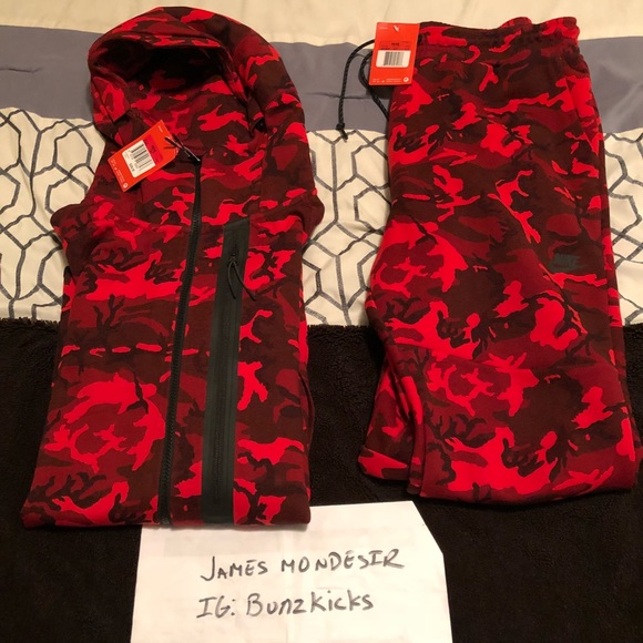 nike red camo shirt